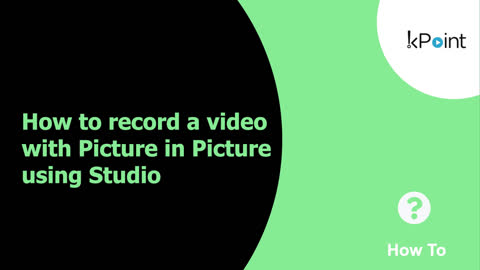 This video explains how to use the Picture in Picture feature in Studio while recording a video
