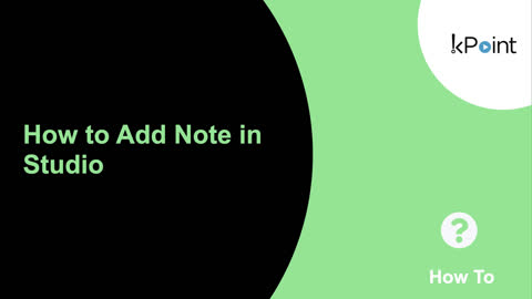 This video shows how to use the Add note feature in kPoint Studio to make your video more organized and effective. 